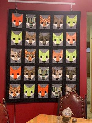 Cool handmade fox quilt