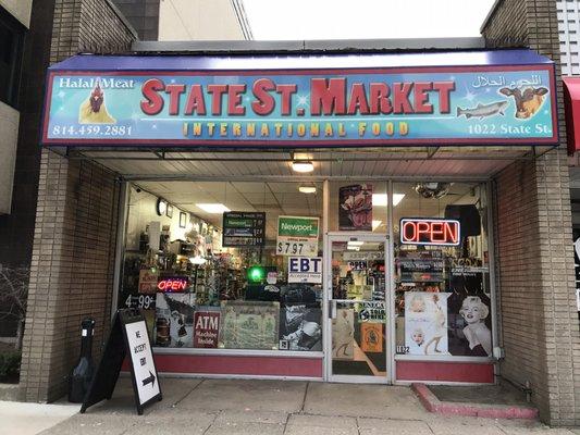 The shop front door