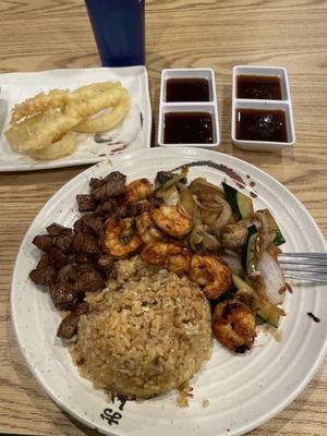 Filet Mignon and shrimp