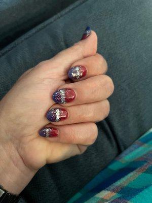 4th of July ombré manicure