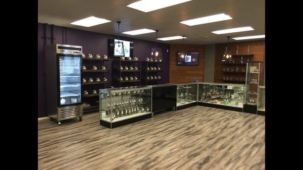 Interior of the cannabis store location.