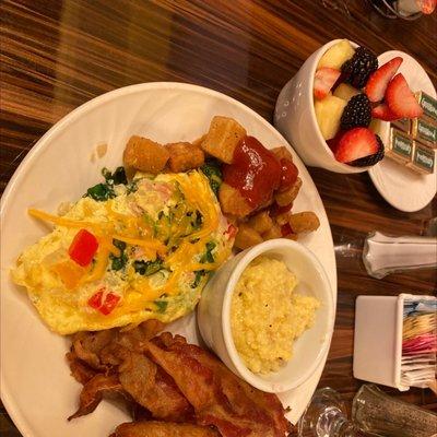 Buffett breakfast spread