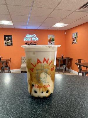 New Brown Sugar Milk Tea with tapioca pearls