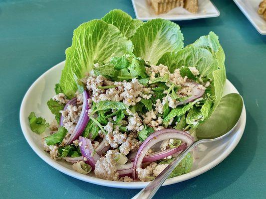 Larb Gai - Thai chicken "salad"/lettuce wrap