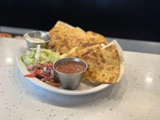 Breakfast quesadilla *Basic (Special Order) Egg Chorizo  Cheese Jalapeño   *Basic consists of NO caramelized, onion, and peppers.