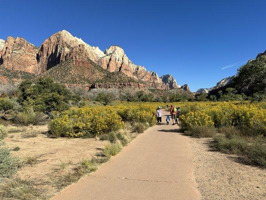 The early part of the bike path