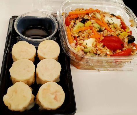 Shrimp Shumai & Mediterranean Farro Salad ~ 4.11.24