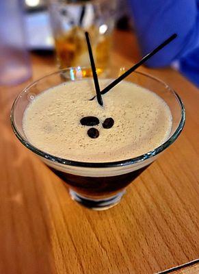 Roma espresso has Absolut vanilla vodka, kalua, espresso,  and cherry liqueur.