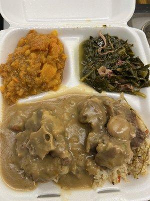 Oxtails.  Yams.  And greens