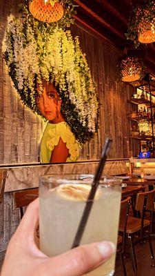 Love this wall & the margarita too