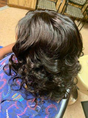 #Sew-in weave #curls