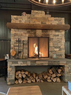 Wood burning fire place