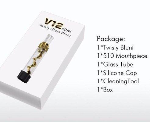 4v12 mini twisty glass blunt $12.99