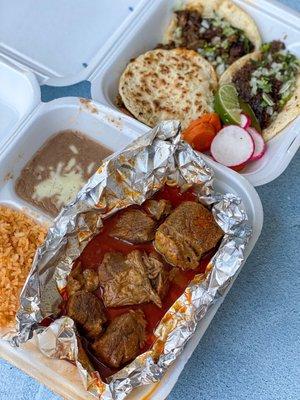 Birria Plato, Mulita Birria, Asada & Barbacoa Tacos