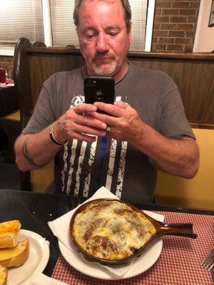 Mr Picky likes the Chicken Parm with Spaghetti and Garlic Bread for $10.99.