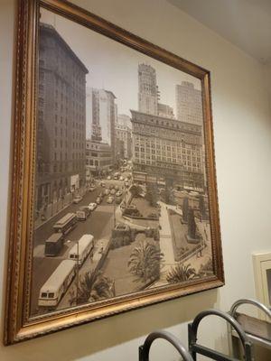 While waiting for the elevator, picture of Union Square, a few decades back.