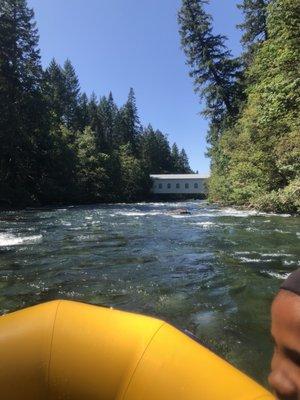 We went under covered bridges