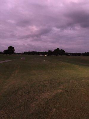 Hole 1 - 7:18am. First tee time and still can't see the fairway. 11/2/19