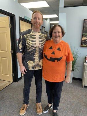 Dr. Chris and me on Halloween!