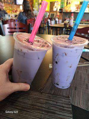 Taro Milk Tea with Boba