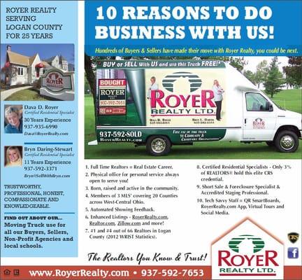 10 Reasons to Work with Royer Realty