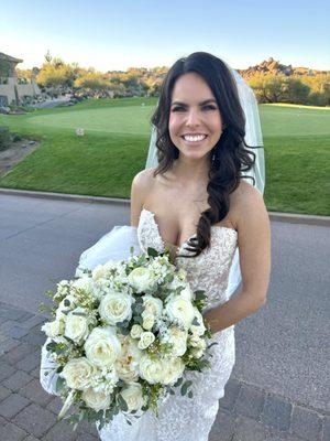 Gorgeous all white floral boquet