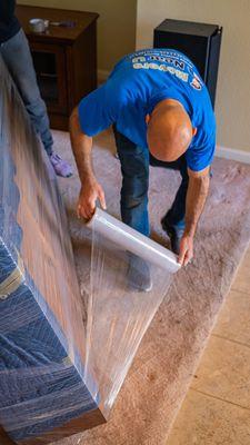 Making sure every square inch of the furniture is properly protected and sealed