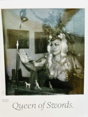 Angel Eyedealism as The Queen Of Swords in Justin Aversano's Polaroid Tarot deck!