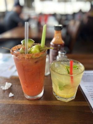 Bloody Mary & bourbon lemonade