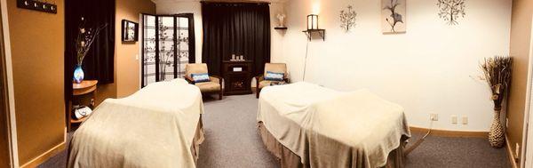 Redecorated Couples Massage Therapy Room