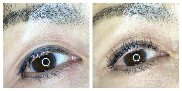 Before and after Lash Lift. For more information visit:
Book.HiddenBeautyParlor.com