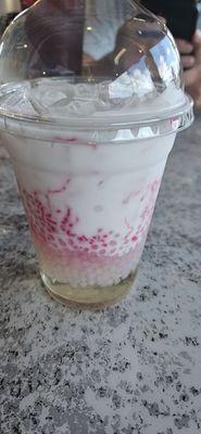 Navaam: rose jelly, tapioca, and coconut. Very sweet.