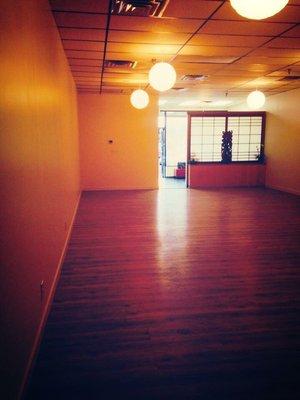 A quiet place to feel safe to practice yoga, meditation, Qigong and other movement arts.