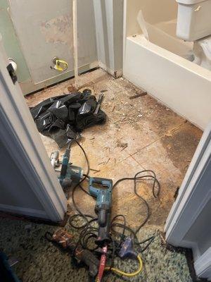 Water damage demolition