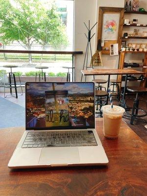 Lavender London fog tea latte