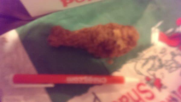 Tasteless mini drumstick...thats right this is the leg they served me@