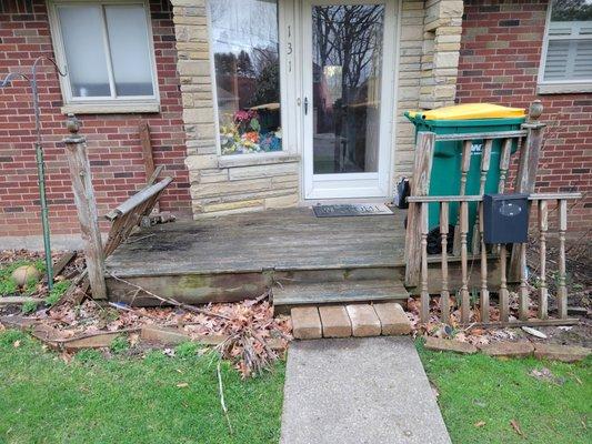 This is what they started with.. old porch.