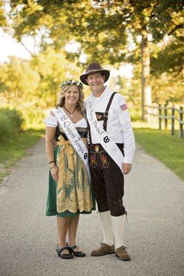 Princess Tonya from Wisconsin in a custom dirndl