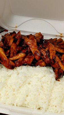 Spicy Chicken plate with white rice