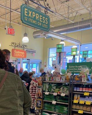 These express lanes were removed and replaced with a beverage display.