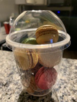 9 pcs Macaroon Lover - around $11. They look and taste suspiciously similar to the frozen Costco ones that sell 36 pc for $11