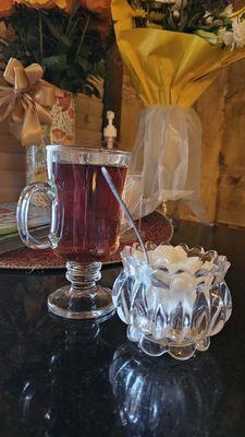 Persian tea and sugar cubes