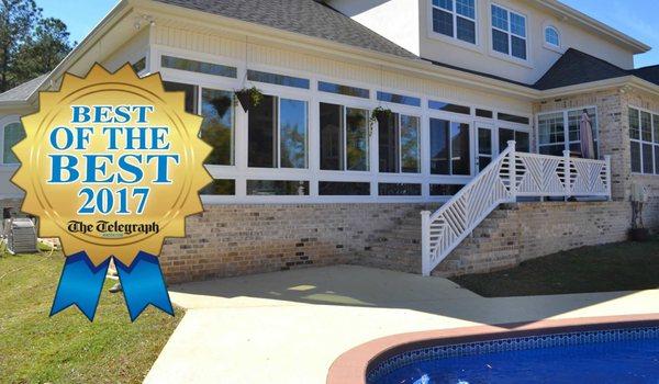 4 season sunroom with High Efficiency Simonton windows!