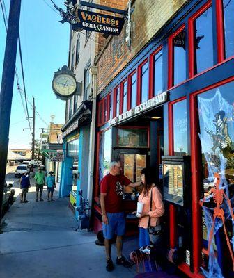 Front entrance of Vaqueros Grill and Cantina