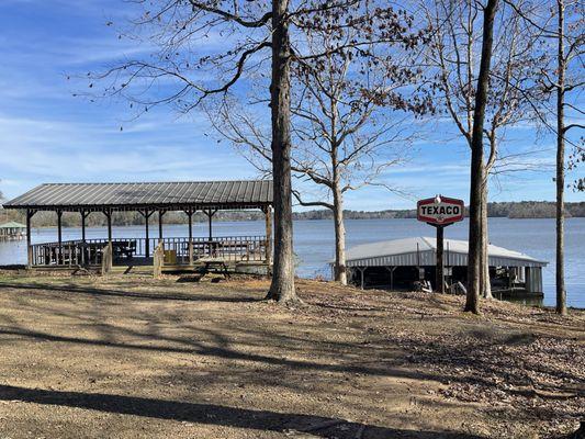 Lakefront pavilion and marina