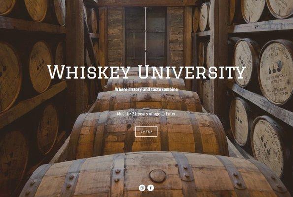 Whiskey University web site found at WhiskeyUniv.com