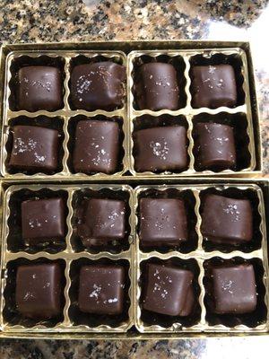 Dark Chocolate Sea Salt Caramels