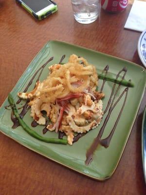 JB creamy salad ( cucumber, shrimp tempura, pineapples, crabsticks )