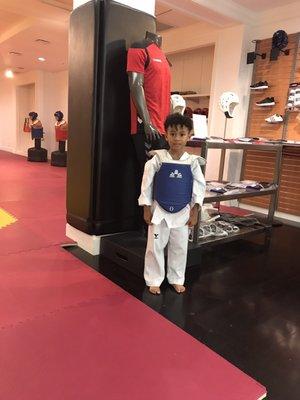 He just loves taekwondo..Thank you Master Salim and Mrs. Salim!