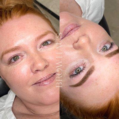 Brow wax with hybrid tint and lash lift + tint by Victoria